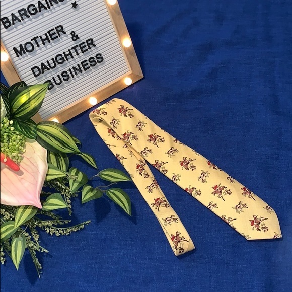 🐴Men’s Horsemen & dogs Polo by Ralph Lauren Tie🐴 - Picture 1 of 3